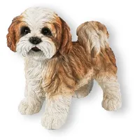 Colourliving Hunde Figur Shih Tzu Welpe sitzend und stehend