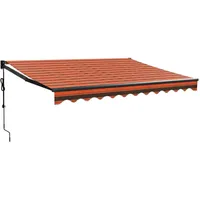VidaXL Elektrische Markise mit Kurbel Orange und Braun 3,5x2,5