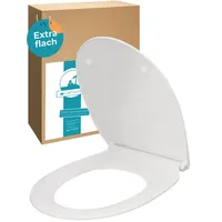 Calmwaters WC-Sitz Flach Absenkautomatik Weiß