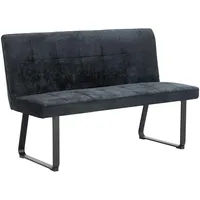 ByLIVING Bank TALEA Breite 140 cm Bezug dunkelgrau, Gestell