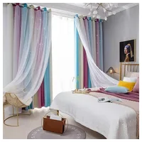 Freyamy FOUORTUNATE-BEE Gardine Vorhänge Blickdicht Kinderzimmer Halbtransparent, (1 St),