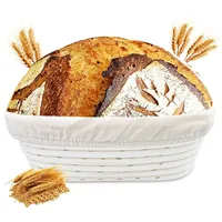 Zeripikfoasp Gärkörbchen, Gärkorb Oval, Brot Backen Zubehör, Brotkorb mit