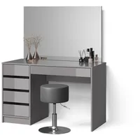Livinity Livinity® Schminktisch-Set, Grau, Holzwerkstoff, 5 Fächer, 5 Schubladen,