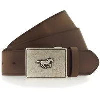 Mustang Koppelgürtel, Mit charakteristischer Koppelschließe, im Vintage-Look, 4 cm
