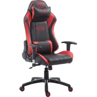 TPFLiving Shiva 2 Bürostuhl Kunstleder Schwarz/Rot