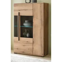 Furn.design Highboard in Evoke Eiche Vitrine 90 x 140