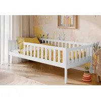 Kids Collective Kinderbett 90x200 mit Rausfallschutz, Lattenrost und optionaler