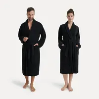 Möve Bademantel Basic Schwarz M