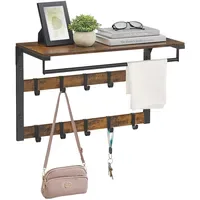 Songmics Wandgarderobe mit Ablage vintagebraun