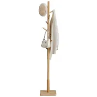 VASAGLE Garderobenständer Baumform Massivholz Beige