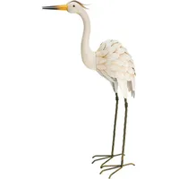 PROGARDEN Gartenfigur Kranich in weiß | Gr.: onesize
