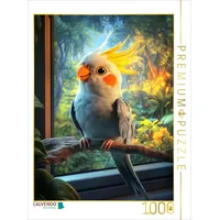 Calvendo Puzzle Tanz aufm Ast - Nymphensittich vor Fernseher
