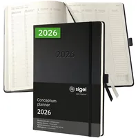 Sigel C2618 Planungsbuch Wochenplaner Wochenkalender 2026, extra groß, A4+,