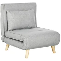 Homcom Schlafsessel, Klappbett mit Bettfunktion, Lendenkissen, für Wohnzimmer