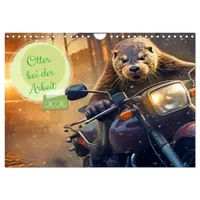 Calvendo Otter bei der Arbeit (Wandkalender 2026 DIN A4