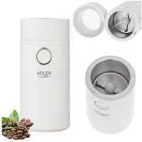 Adler Kaffeemühle Adler Kaffeemühle Weiß / Silber 150W AD_4446