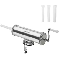 Monzana Wurstfüller Aluminium Tischklemme 3 Füllrohre Manuell 2,5 kg