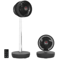 Homcom Standventilator USB Wiederaufladbarer Ventilator mit Fernbedienung einstellbarer Neigung