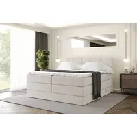 Altdecor Boxspringbett mit Matratze und Lattenrost, Topper, Polsterbett mit