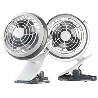 Sichler Haushaltsgeräte 2er-Set Mobile Ventilatoren mit Klemme, USB- &