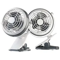 Sichler Haushaltsgeräte 2er-Set Mobile Ventilatoren mit Klemme, USB- &
