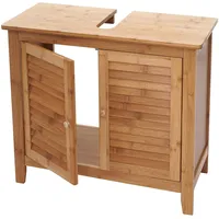 Mendler Waschbeckenunterschrank HWC-B18, Badezimmer Badschrank, Bambus ~ 60x67x30cm