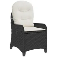VidaXL Relaxsessel mit Kissen Schwarz Poly Rattan