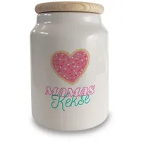 Speecheese Mamas Kekse Keksdose aus Keramik mit Holzdeckel