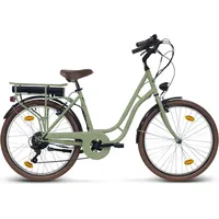 VILLETTE Elektro-Cityfahrrad Vintage 26 Zoll Grün