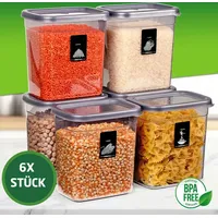 Jungengel Vorratsdosen Set grau 6-teilig je 2 l