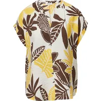 S.Oliver Strukturierte Bluse mit Raff-Details - creme - 38