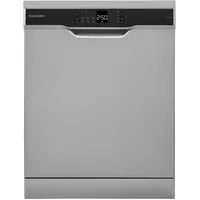 Telefunken Geschirrspüler freistehend 60 cm, Spülmaschine Silber, 12 Maßgedecke,