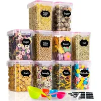 Luxuskollektion GoMaihe Vorratsdosen 10er Set Plastik Küche Luftdicht Behälter