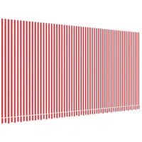 VidaXL Markisenbespannung Rot und Weiß Gestreift 6x3 m