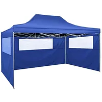 VidaXL Pavillon Gartenzelt Faltzelt mit 3 Wänden 3 x