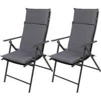 Albatros Gartenstühle Aruba mit Sitzauflage 2er Set Gartenstühle Klappbar