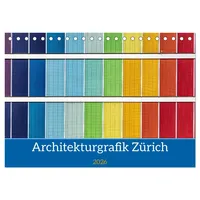 Calvendo Architekturgrafik Zürich (Tischkalender 2026 DIN A5 quer), CALVENDO