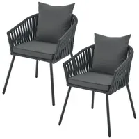 Juskys Rope Gartenstuhl 58 x 58 x 78 cm