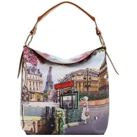 Y NOT Y Not? Schultertasche beige | braun /