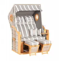 SonnenPartner Rustikal 34 Z 2-Sitzer Strandkorb Halbliegemodell antik-weiß