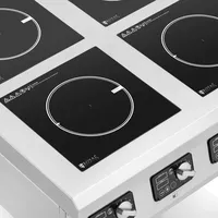Royal Catering Induktionsplatte Induktionskochplatte 4 Felder mit Unterbau 4