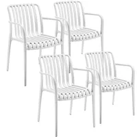 Tectake tectake® Gartenstühle, wetterfest und UV-beständig, rutschfeste Gummischoner, 54,5