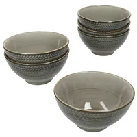 Mäser Prospero 6x Müslischale braun 15cm 410ml Porzellan Dessertschüssel