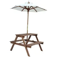 Primaster Kindersitzgruppe Mia mit Sonnenschirm holz