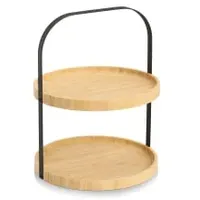 Zeller Present Etagere, Bambus/Metall, schwarz FSC® 100%