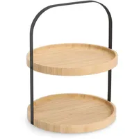 Zeller Present Etagere Bambus/Metall, schwarz FSC 100%