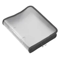 FolderSys Reißverschluss-Portfolio, A5, PP farblos, 2-Ring-Mechanik, Zip schwarz