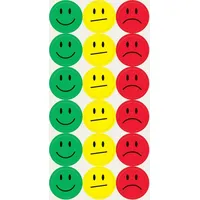 Sigel Klebepunkte Smileys Ø 20mm 180 St Bewertungspunkte, Inhalt: