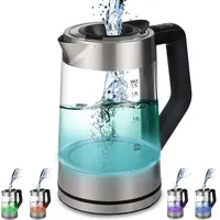 Ecosa Glas Wasserkocher Temperatureinstellung Easy Fill LED 1.7L