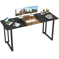 Costway Konferenztisch 160 x 60 cm Rustikales Braun